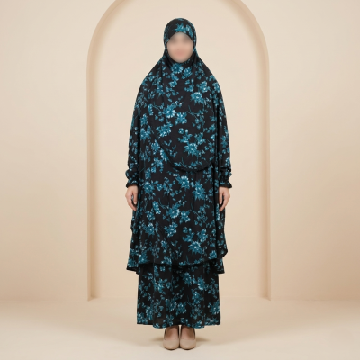 Elegant Palazzo long Khimar Set